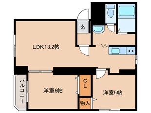 サンライズC棟の物件間取画像